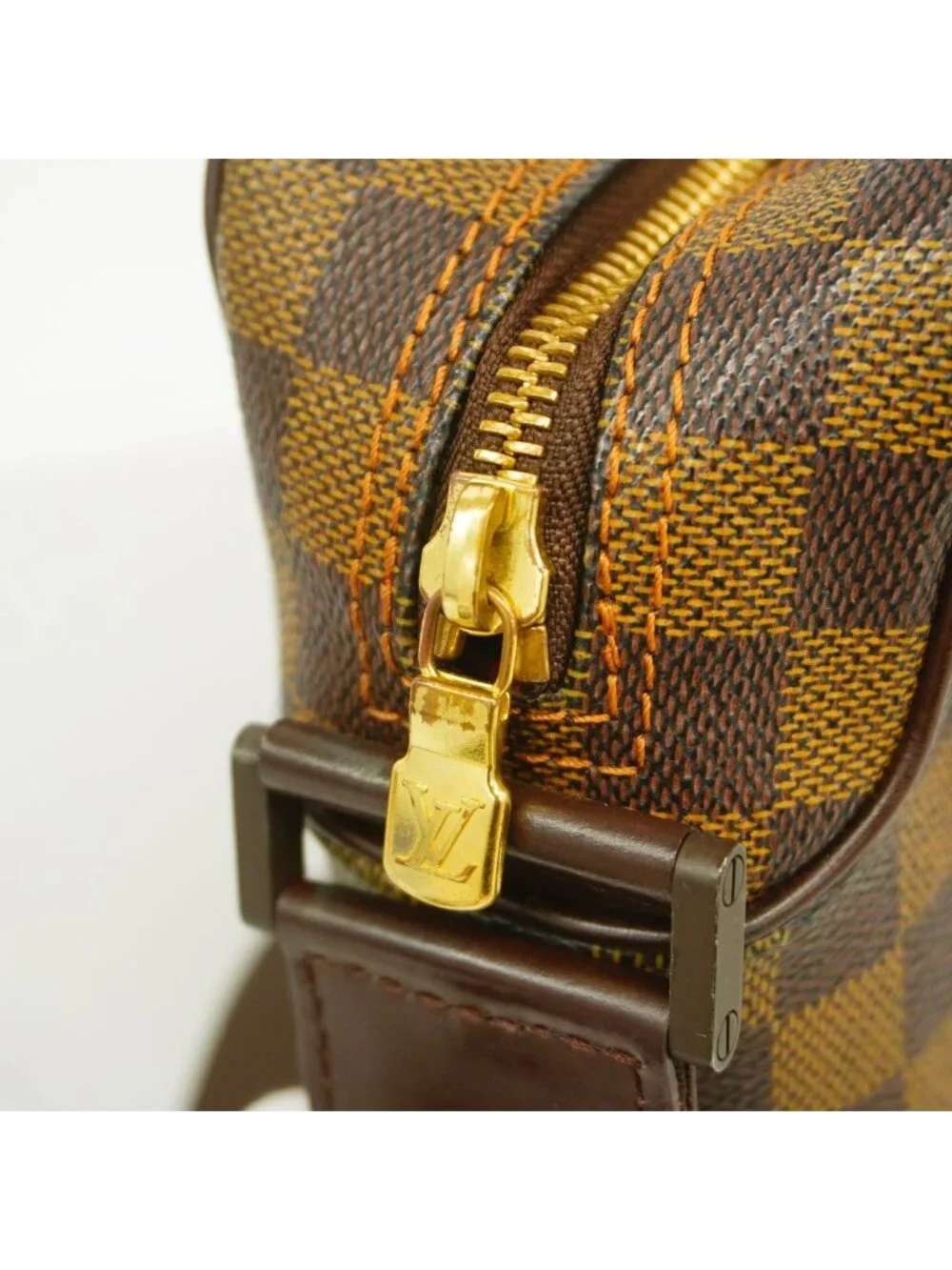 Louis Vuitton Shoulder Bag Damier Olaf PM Ebene